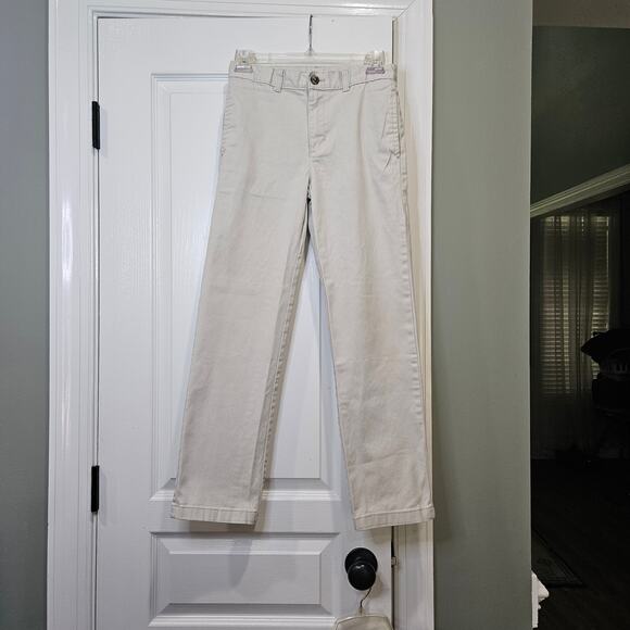 2 Pack Boy's Size 14 Khaki Straight Leg Chino School Uniform Pants - Picture 7 of 9